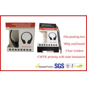 Collapsible Customized CardBoard Electronics Packaging With Clear Window