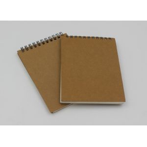 Eco - Friendly Pocket Kraft Paper Notebook With Line Printing Inside / Spiral
