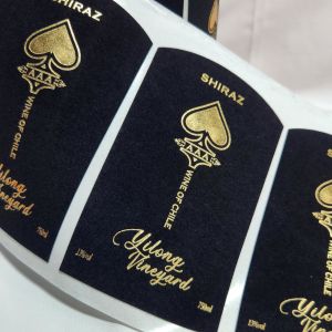 Customizable Printing Gold Foil Stamping Embossed Premium Velvet Paper Wine
