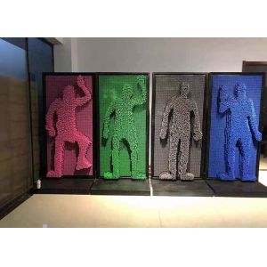 Impression Pin Wall Life Size Plastic 3D Art Board For Mall Playing