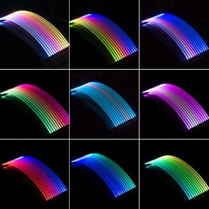 PSU Cable ARGB Two-Burner Lamp Platoon Style Extension Sleeved Cable Kit Custom