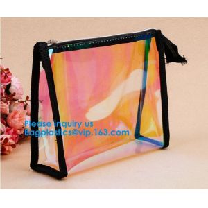 China Travel Transparent Exquisite Zippered Handbag PVC Waterproof Toiletry Case Clear PVC Bag Travel Toiletry Bag on sale