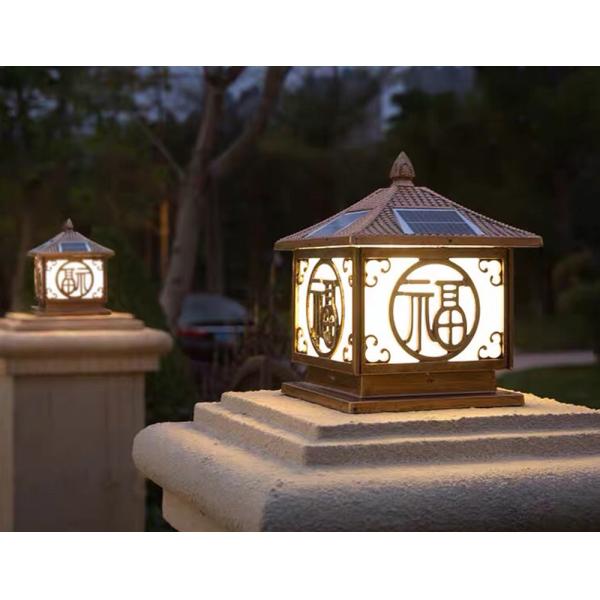 AC 165-265V Input Voltage Big Solar Post Light Fence for Outdoor in United States