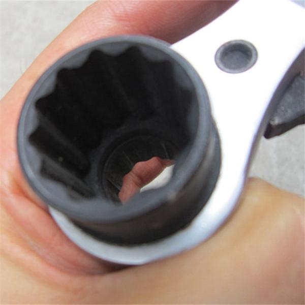 Steel Silver Three Sizes in One Scaffolding Ratchet Wrench 19mm 22mm 3/4" 7/8" Socket Wrench with 22mm Open End fo USA