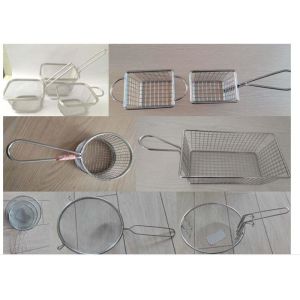Mini Perforated Baking Tray Wire Mesh Deep Fat Fryer French Fries Holder Basket