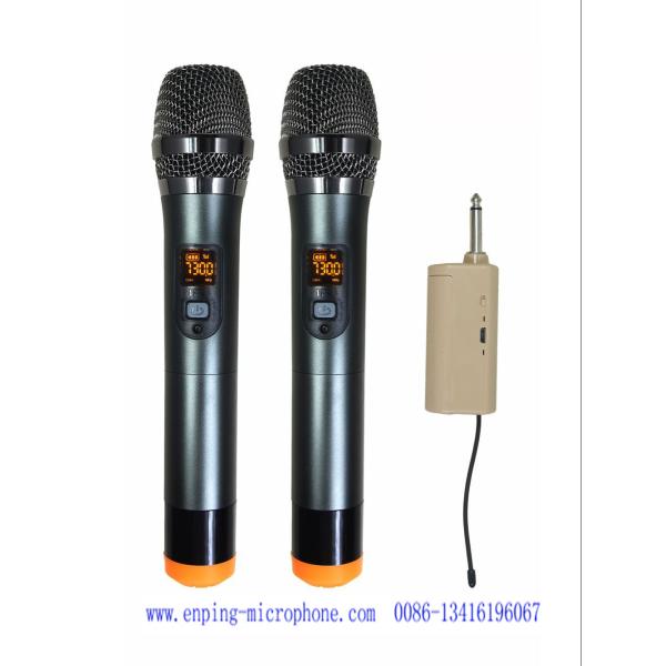 Quality C9 / professional & easy-set-up universal  UHF wireless microphone  with 16 selectable frequency with two handhelds for sale