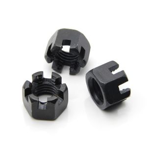 Oxidized Blackened Circular Grooved Thickened Flowering Nut for Automotive