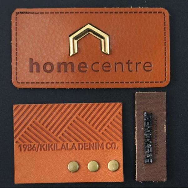 Custom Personalized embossed Logo Jeans Genuine Leather Patch/Leather Label For Garment
