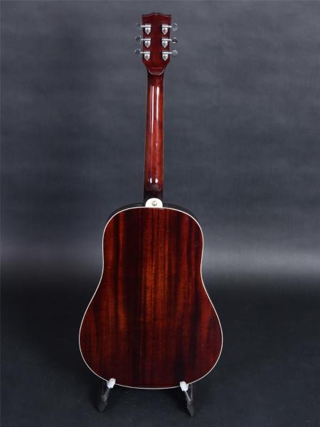 Full solid wood left hand acoustic guitar, solid spurce top, solid mahogany back and side