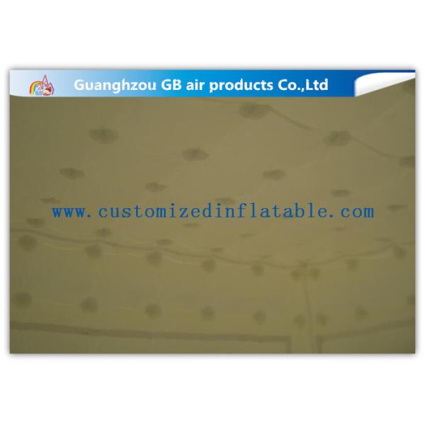 Double Stitching Whiten Inflatable Lawn Tent With Cube Bubble / Square Structure