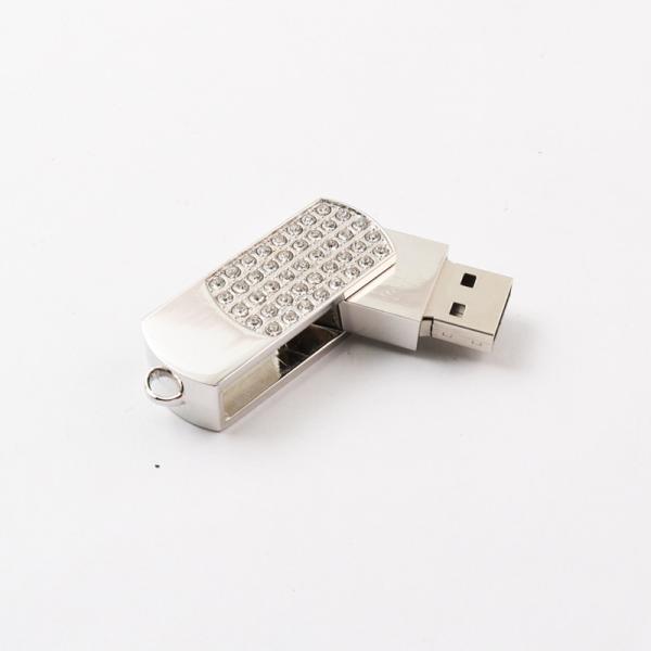 PCBA 2.0 And 3.0 Crystal USB Flash Drive Silver Shiny Fast Speed