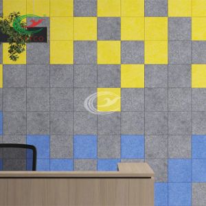 Custom PET Acoustic Panels 120-250kg/Cbm 100% Polyester Fiber Easy Self Adhesive