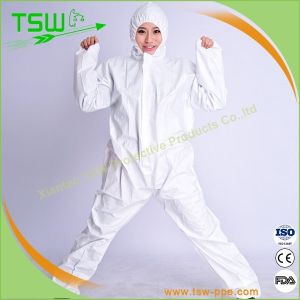 China Breathable Disposable Microporous Coverall With Elastic Cuff on sale