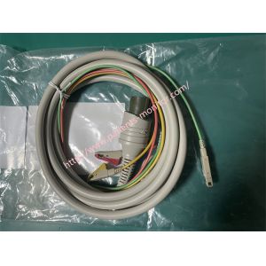 Nihon Kohden BC-763V ECG lead cable for 10-lead and 12-lead ECG acquisition with