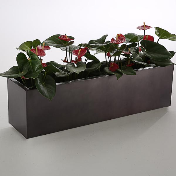 40cm Customized Outdoor Stainless Steel Trough Planter