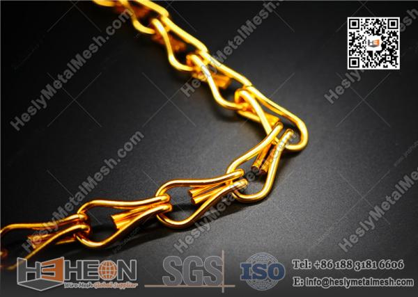 golden aluminum Mesh Chainlink decorative divider China