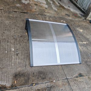 Split Panel Polycarbonate Awning with DIY Plastic Frame