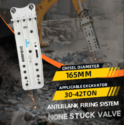 Excavator Backhoe Hydraulic Breaker Hammer With Chisel Hydraulic Rock Breaker