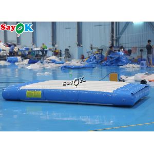 Blow Up Water Toys 2m Blue And White Inflatable Jump Pad For Kids Amusement