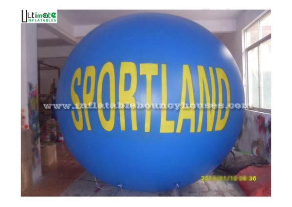 Quality Blue / White Big Advertising Inflatables , Inflatable Helium Balloon for sale