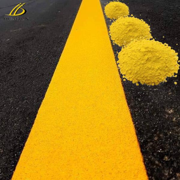 Hot Melt Thermoplastic Road Marking Paint Yellow Color Smooth And Flow