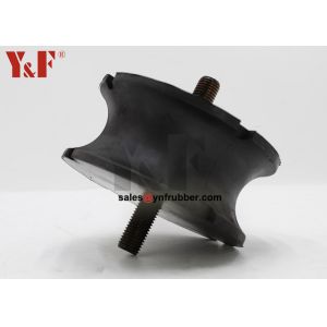 Black Round Rubber Bobbin Mounts Vibration Resistance Heavy Duty