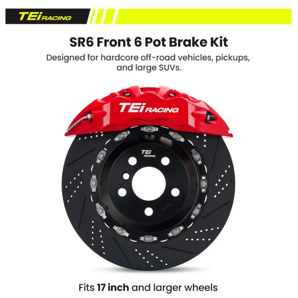 TEI Brake Caliper SR6 performance car parts 6 Piston BBK R17 R18 Car Wheel Upgrade Brake Kit for Ford Bronco