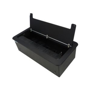 Black Brush Conference Table Power Box Aluminum Material With HDMI And VGA