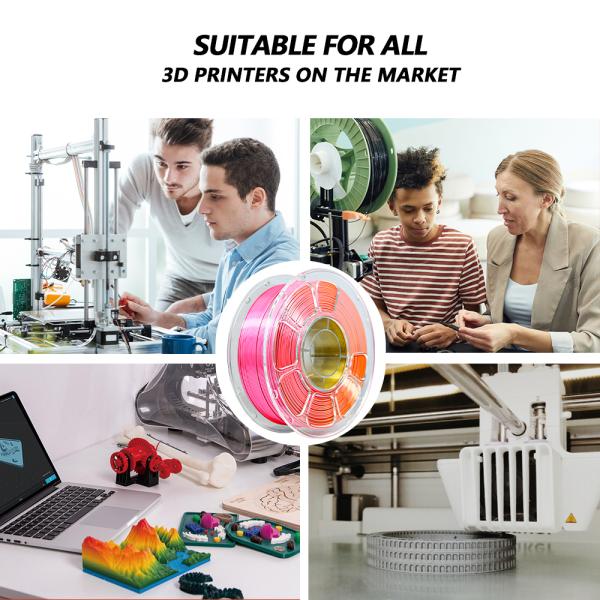 3D Printing High Rigidity PLA+ Filament 1.75mm Silk Rose Red Gold Silver Copper 3d Printing Filament