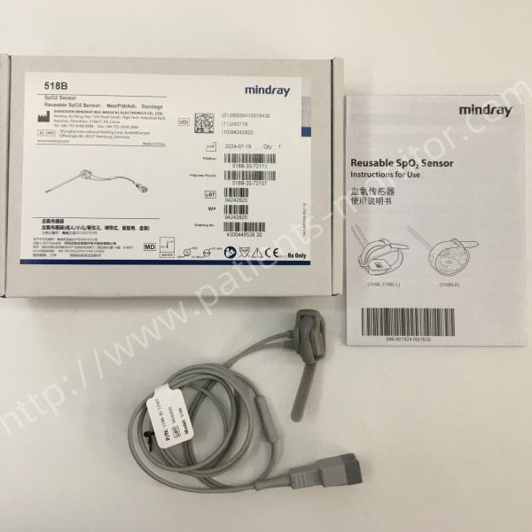 Mindray 518B Reusable Spo2 Sensor Neonate Pediate Adult 518B-30-72111 518B-30-72107 For Patient Monitor