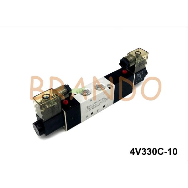 Quality 3/8'' Pneumatic Solenoid Valves Two Coils Double Control Automation Components for sale