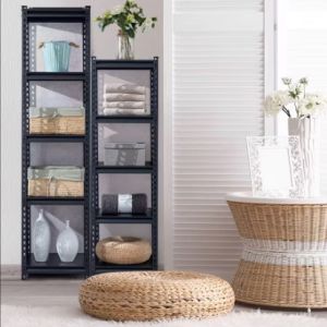 Boltless Multi-Layer Rivet Rack Commercial Electronic Storage Shelving Angled