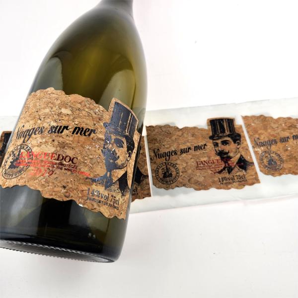 Printed Sticky Logo Labels Environmentally Friendly Renewable Oak Custom Wine Bottle Stickers