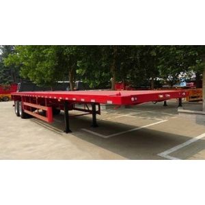 2 / 3 Axle 20 40FT 50 Ton Flatbed Trailer Cheap Flatbed Container Transport Semi