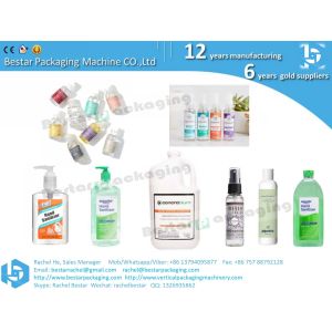 Double sides sticker on flat bottle automatic labeling machine