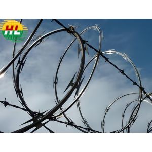 China Lay Flat High Security Razor Sharp Barbed Wire Galvanized on sale