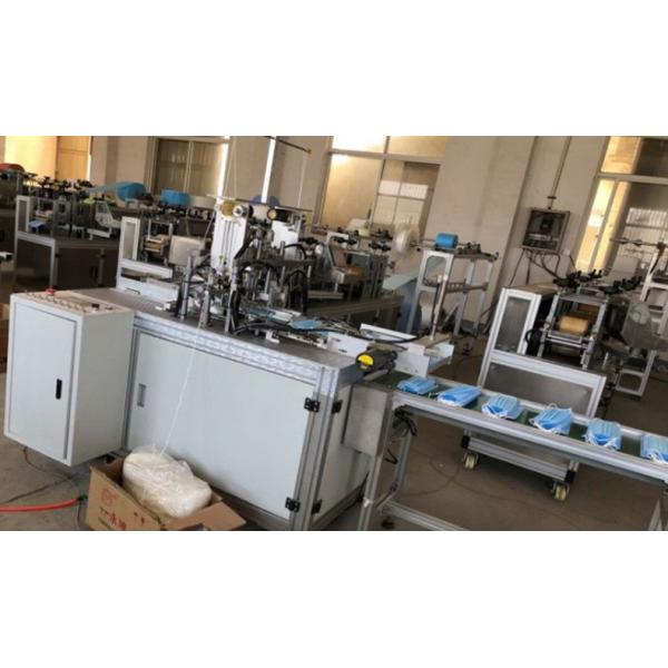 Fully Automatic non woven Face Mask Making Machine , Earloop Welding Medical Mask Machine 8KW
