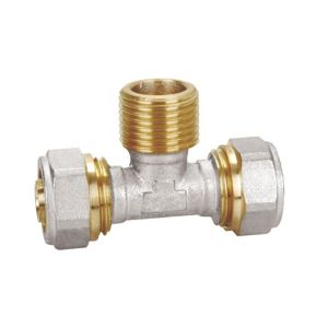 Wholesale PF5007 Brass Pex -al-pex Male Tee 16X1/2&quot;X16,26X1/2&quot;X26 from china suppliers