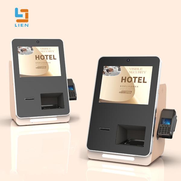 Hotel Self Service Kiosk With POS Terminal Bracket Camera Receipt Printer Card