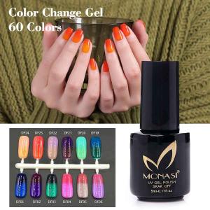 Wholesale Nail gel polish thermal gel nail polish 12 colors color change, uv color change nail gel from china suppliers