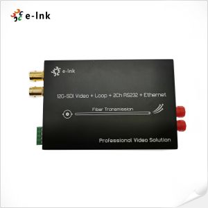 12G-SDI to Fiber Converter with Gigabit Ethernet and 2Ch Backward RS485