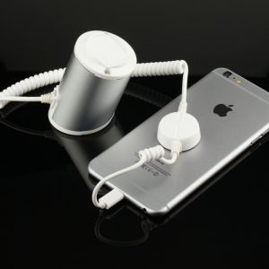 COMER anti shoplift alarm locking devices for gsm cell phone stands with gripper