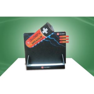 Supermarket Promotion Black Cardboard Countertop Displays Customized