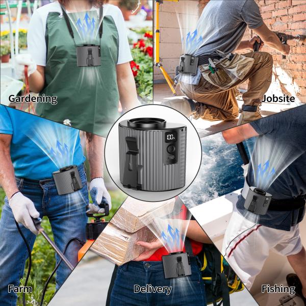 Socool Fan 4000mAh Hanging Neck Fan Portable USB Emergency Power Supply Fan