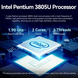 Intel Mini PC Pentium 3805U With Single LAN Fanless Heat Disspation Method For