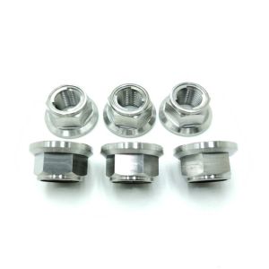 Anodizing M10x1.25 Sprocket Titanium Flange Nuts