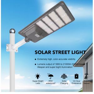 China Outdoor All in One Motion Sensor ABS Solar LED Street Lamp 100W 200W 300W 500W LED Solar Street Light on sale