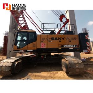 60Ton Max. Lifting Load Crawler Crane SCC600 With Sany Hydraulic Valve In Good