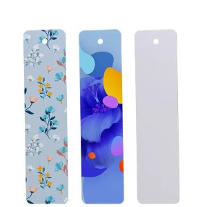 custom photo bookmark Metal Aluminum Bookmarks Gloss White Blank Sublimation