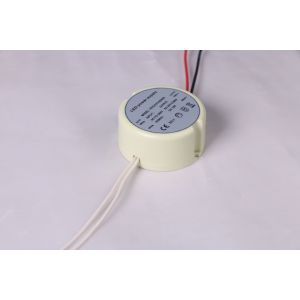 Round Case IP20 Plastic LED Driver 12V 15W Power Supply For Strip Light